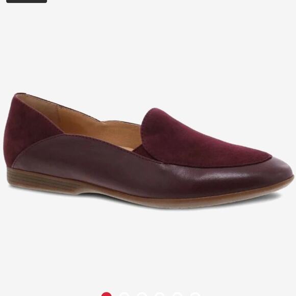 NWT Dansko Wine Glazed Leather Lace Women's Loafers - Picture 1 of 11